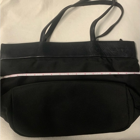 Tumi Tote Shoulder Bag Ballistic Nylon Leather Travel Carry On Black 4362D3 - Picture 13 of 16